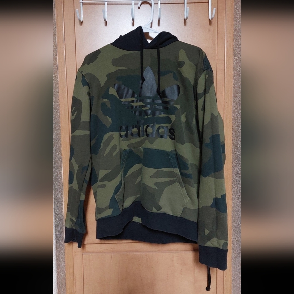 Adidas Originals Men's Camouflage Trefoil Pullover Hoodie